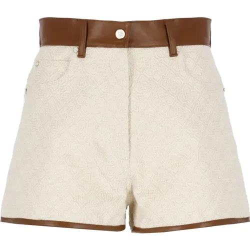 Monogram Cotton Shorts , female, Sizes: 2XS - Casablanca - Modalova