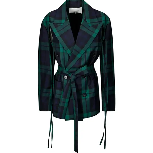 Tartan Geisha Jacket , female, Sizes: M, 3XS - Setchu - Modalova