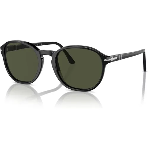 Schwarz/Grau Grün Sonnenbrille , unisex, Größe: 55 MM - Persol - Modalova