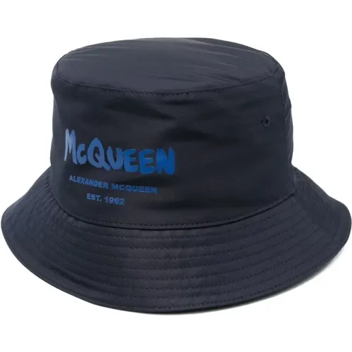 Logo-Print Bucket Hat , male, Sizes: M, L - alexander mcqueen - Modalova