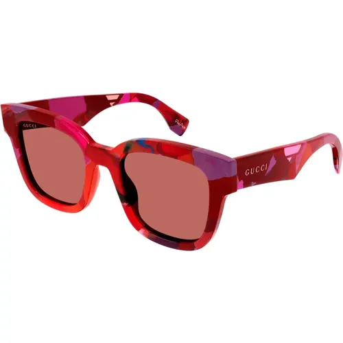 Square Sunglasses Material , female, Sizes: 52 MM - Gucci - Modalova
