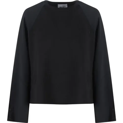 Seidenärmel Crew Neck Pullover - NUDE - Modalova