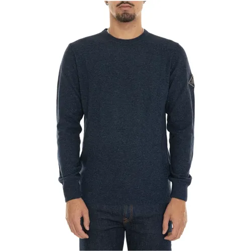 Rippstrickpullover mit Armlogo , Herren, Größe: M - Roy Roger's - Modalova