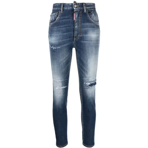 Bequeme Slim-fit Jeans für Frauen , Damen, Größe: M - Dsquared2 - Modalova