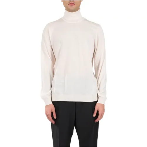 Gerippter Wollrollkragenpullover Slim Fit , Herren, Größe: L - Hugo Boss - Modalova