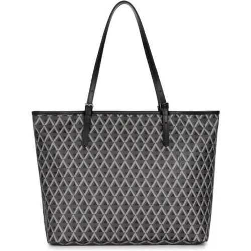 Geometric Shopping Bag in Noir , female, Sizes: ONE SIZE - Lancaster - Modalova