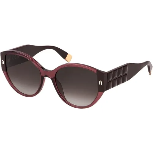 Chic Sunglasses Pink Gradient , female, Sizes: 57 MM - Furla - Modalova