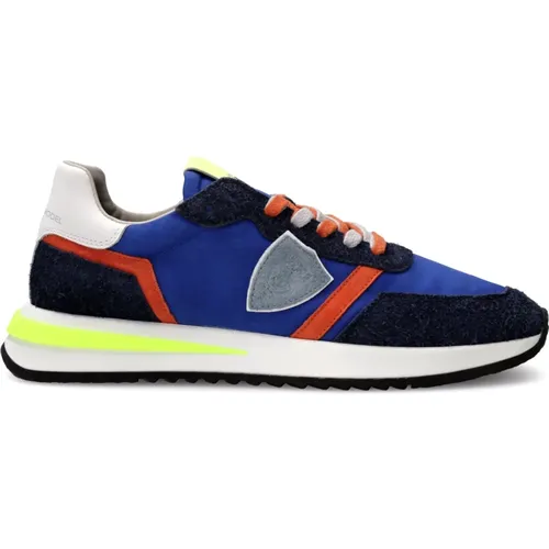 Blau Orange Laufschuhe Tropez 2.1 , Herren, Größe: 40 EU - Philippe Model - Modalova