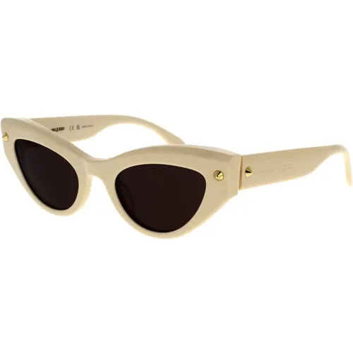 Studded Cat-Eye Sunglasses , female, Sizes: 52 MM - alexander mcqueen - Modalova