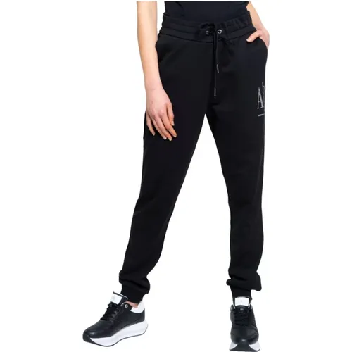Marchio sweatpants , female, Sizes: L, XS, S, XL - Armani Exchange - Modalova