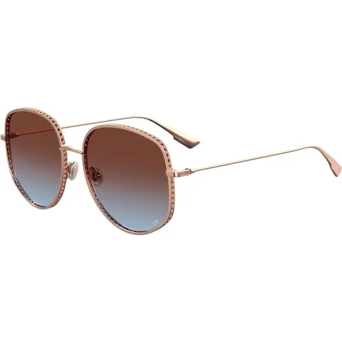 Rose Gold/Brown Blue Shaded Sunglasses , female, Sizes: 58 MM - Dior - Modalova