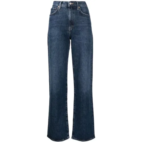 Indigo Straight-Leg Jeans - Agolde - Modalova