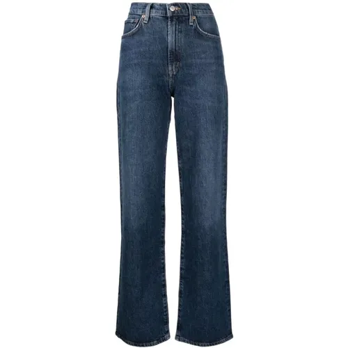 Indigo Straight-Leg Jeans , Damen, Größe: W30 - Agolde - Modalova