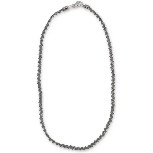 Silberne Rope Chain Halskette für Männer - Emanuele Bicocchi - Modalova