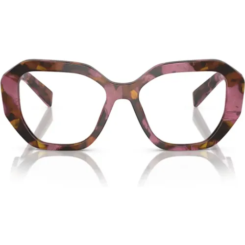 Tortoiseshell Women's Eyeglasses , female, Sizes: 50 MM - Prada - Modalova