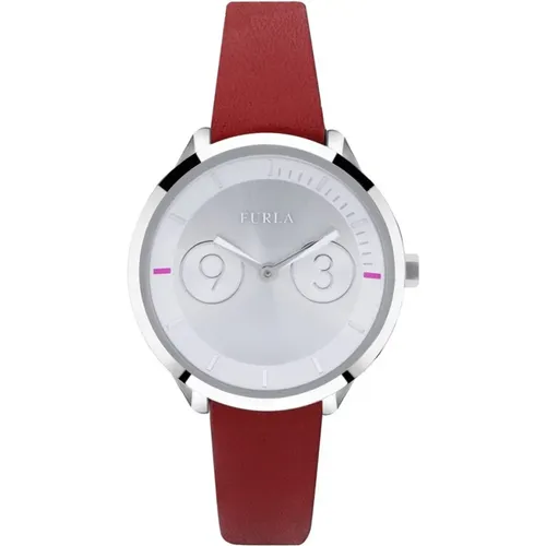 Rote Lederuhr Quarz Analog Furla - Furla - Modalova