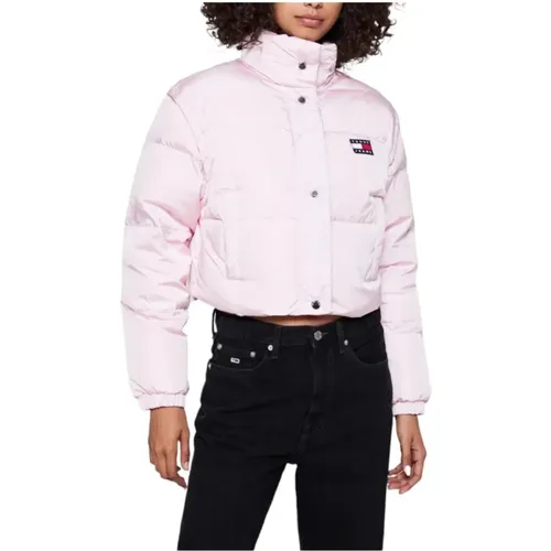 TJW Badge Crop Jacket , female, Sizes: M, L - Tommy Hilfiger - Modalova