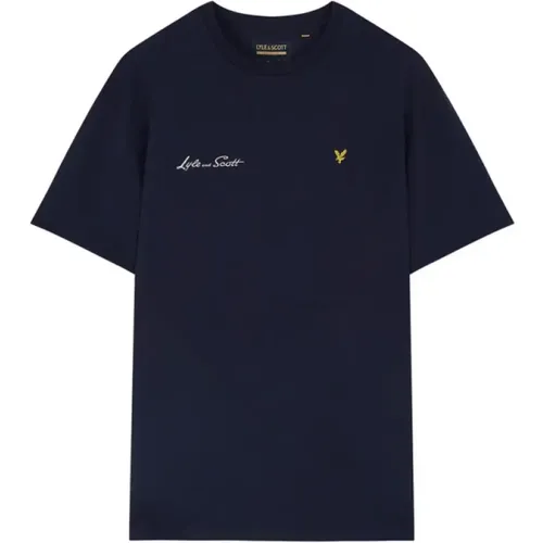 Archive Embroidered Letter T-Shirt , male, Sizes: L, XL - Lyle & Scott - Modalova