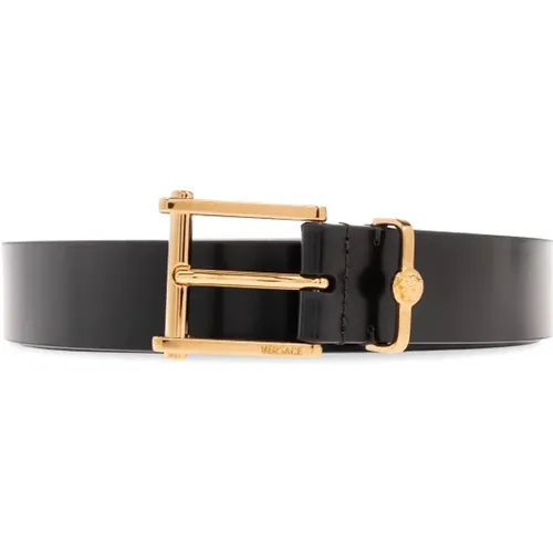 Leather Belt , male, Sizes: 120 CM - Versace - Modalova