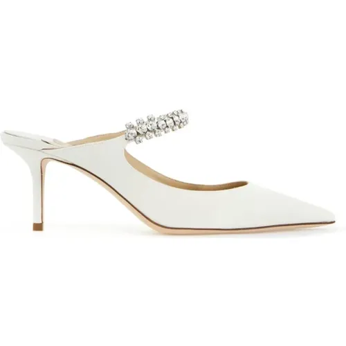 Crystal-embellished Bing satin mules , female, Sizes: 8 UK, 7 UK - Jimmy Choo - Modalova