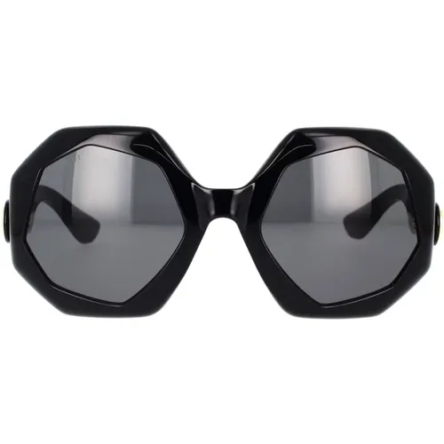 Unique Sunglasses with Iconic Web Motif , female, Sizes: 57 MM - Gucci - Modalova