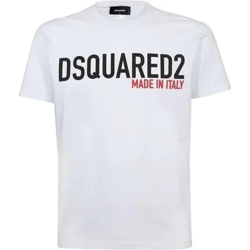 Weiße Cool Fit T-Shirt,Schwarzes Cool Fit T-Shirt - Dsquared2 - Modalova