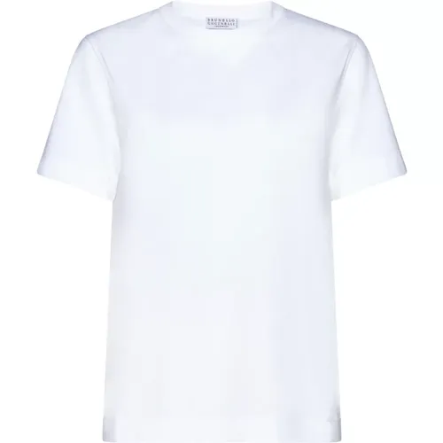 Weiße T-Shirts und Polos , Damen, Größe: XS - BRUNELLO CUCINELLI - Modalova