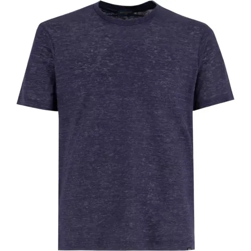 Linen Crewneck T-shirt for Men , male, Sizes: XL, L, 2XL, M - PAUL & SHARK - Modalova