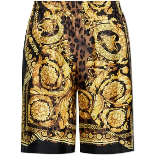 Silk Shorts , male, Sizes: L, M - Versace - Modalova