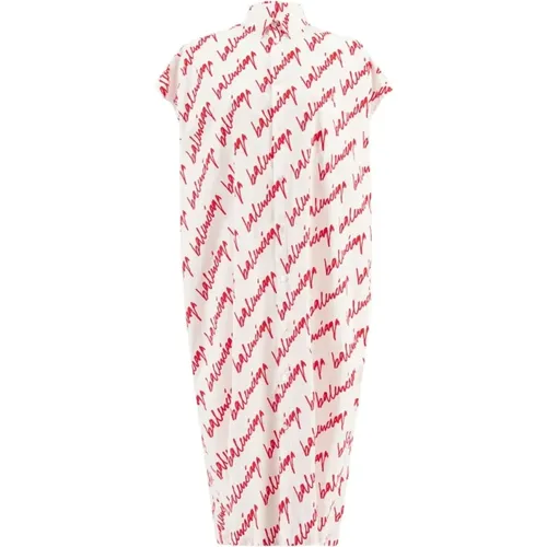 Scribble Rawcut Dress , female, Sizes: 2XS, 3XS - Balenciaga - Modalova