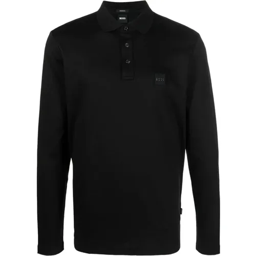 Langarm Jersey Polo Schwarz Boss - Boss - Modalova