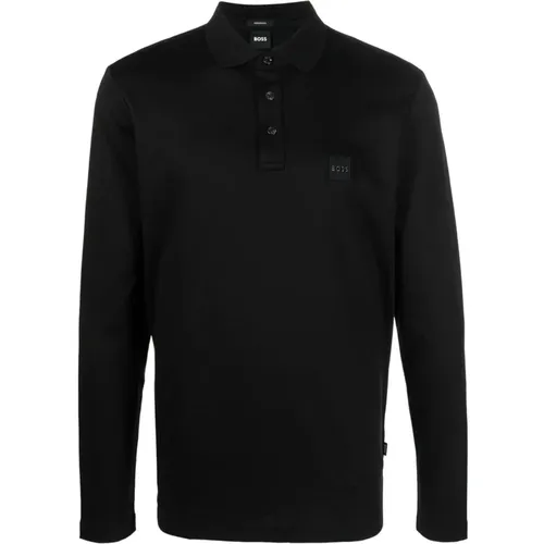 Long Sleeve Jersey Polo Shirt , male, Sizes: S, XL - Boss - Modalova
