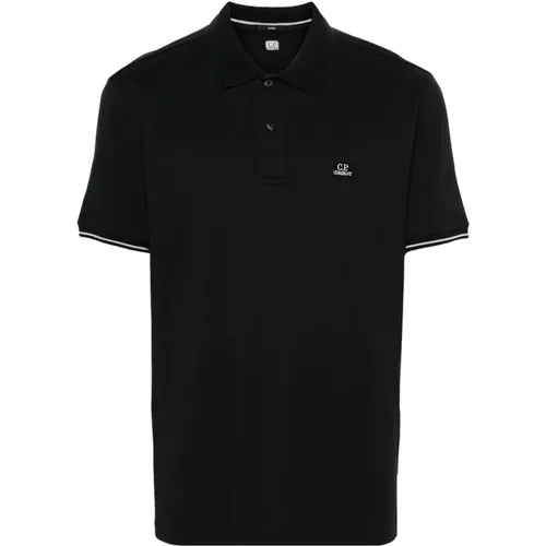 Schwarze T-Shirts und Polos , Herren, Größe: L - C.P. Company - Modalova