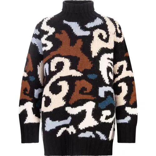 Colorful Pattern Wool Sweater , female, Sizes: M - Ermanno Scervino - Modalova