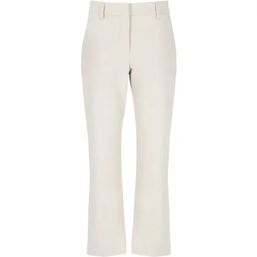 Trousers Ivory , female, Sizes: XS, S, 2XS - BRUNELLO CUCINELLI - Modalova
