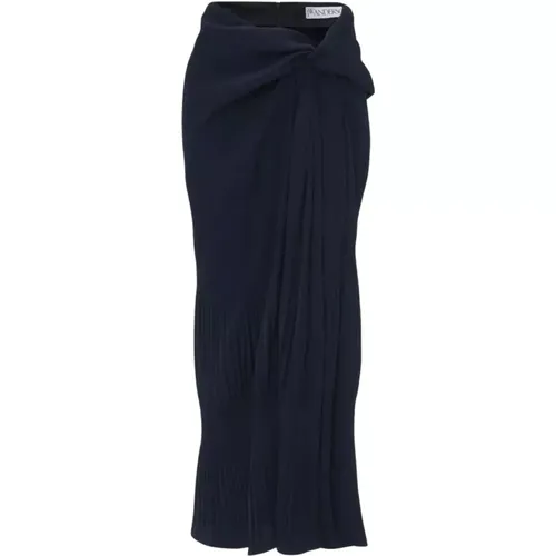 Marine Maxi Rock mit Drapierung , Damen, Größe: XS - JW Anderson - Modalova