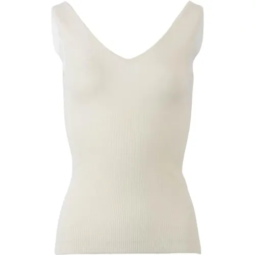 Ribbed Tank Top Beige , female, Sizes: M - Crush - Modalova