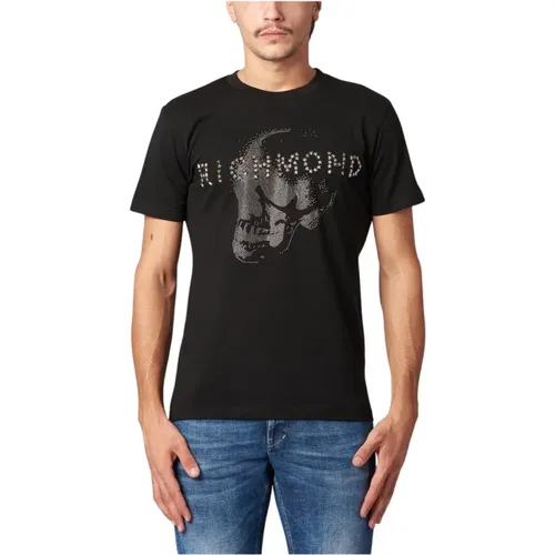 T-Shirt , Herren, Größe: M - John Richmond - Modalova