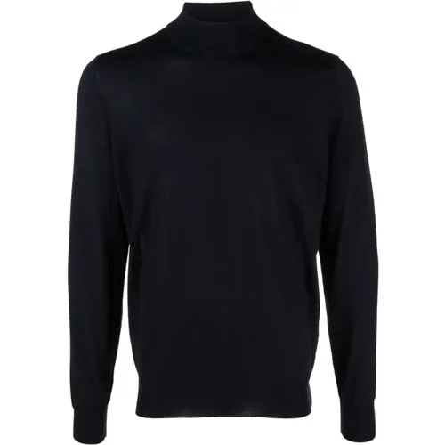 Navy Merino Wool Sweater , Herren, Größe: 2XL - Drumohr - Modalova