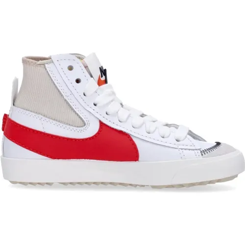 Jumbo High-top Sneaker Weiß/Rot/Rattan , Herren, Größe: 47 EU - Nike - Modalova