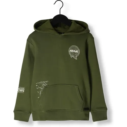 Jungen Grüner Hoodie Pullover - NIK & NIK - Modalova