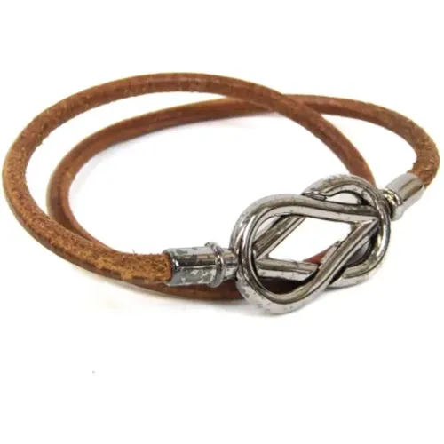 Pre-owned Leather bracelets , female, Sizes: ONE SIZE - Hermès Vintage - Modalova