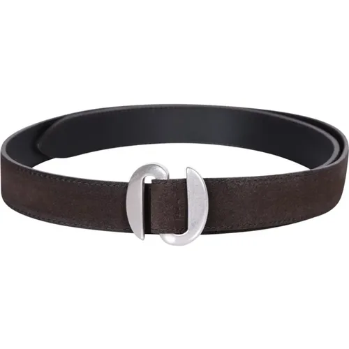 Leather belt by , male, Sizes: 110 CM, 105 CM, 100 CM, 115 CM, 95 CM - Orciani - Modalova