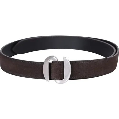 Leather belt by , male, Sizes: 110 CM, 115 CM - Orciani - Modalova