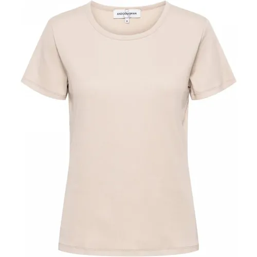 Rib Stripe Basic T-Shirt , female, Sizes: L, M, 2XL, XL, S - &Co Woman - Modalova