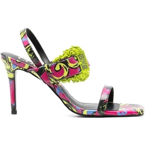 Logo Couture Sandals - Size 38 , female, Sizes: 5 UK, 3 UK, 4 UK - Versace Jeans Couture - Modalova