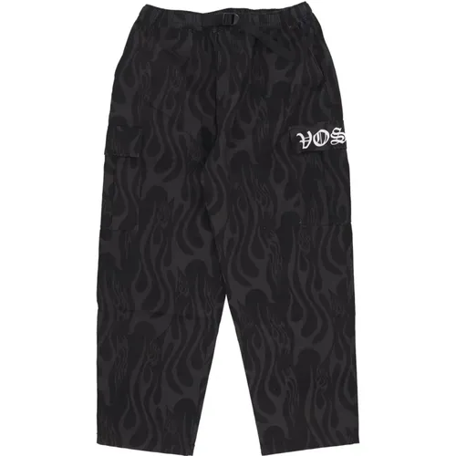 Flames Gothic Cargo Pants , male, Sizes: XL, M - Vision OF Super - Modalova