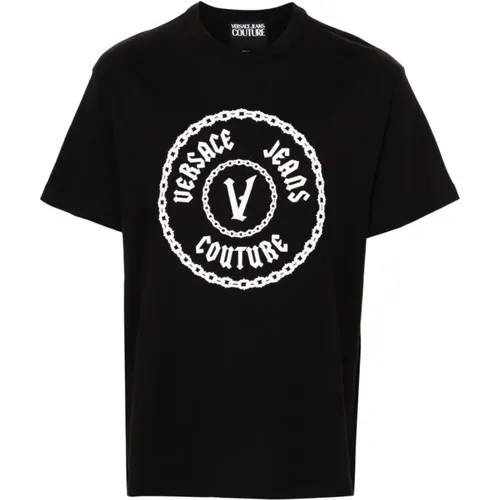 Schwarzes T-Shirt für Männer,T-Shirts und Polos - Versace Jeans Couture - Modalova