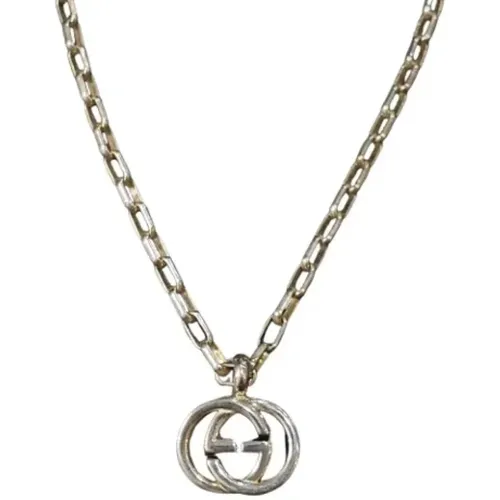 Pre-owned Silver necklaces , female, Sizes: ONE SIZE - Gucci Vintage - Modalova