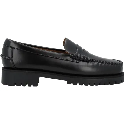 Damen Leder Mokassin Dan Lug Schwarz - Sebago - Modalova